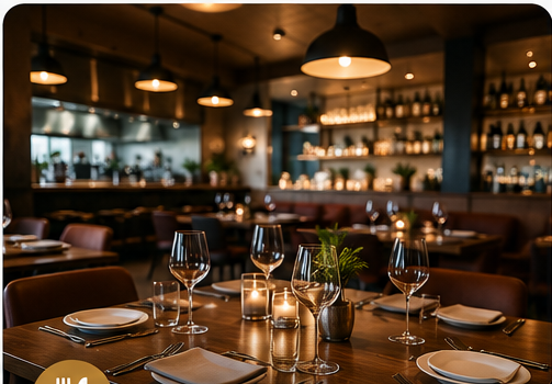 Ambiance de restaurant élégant